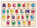 Wooden alphabet puzzle board A to Z with picture words