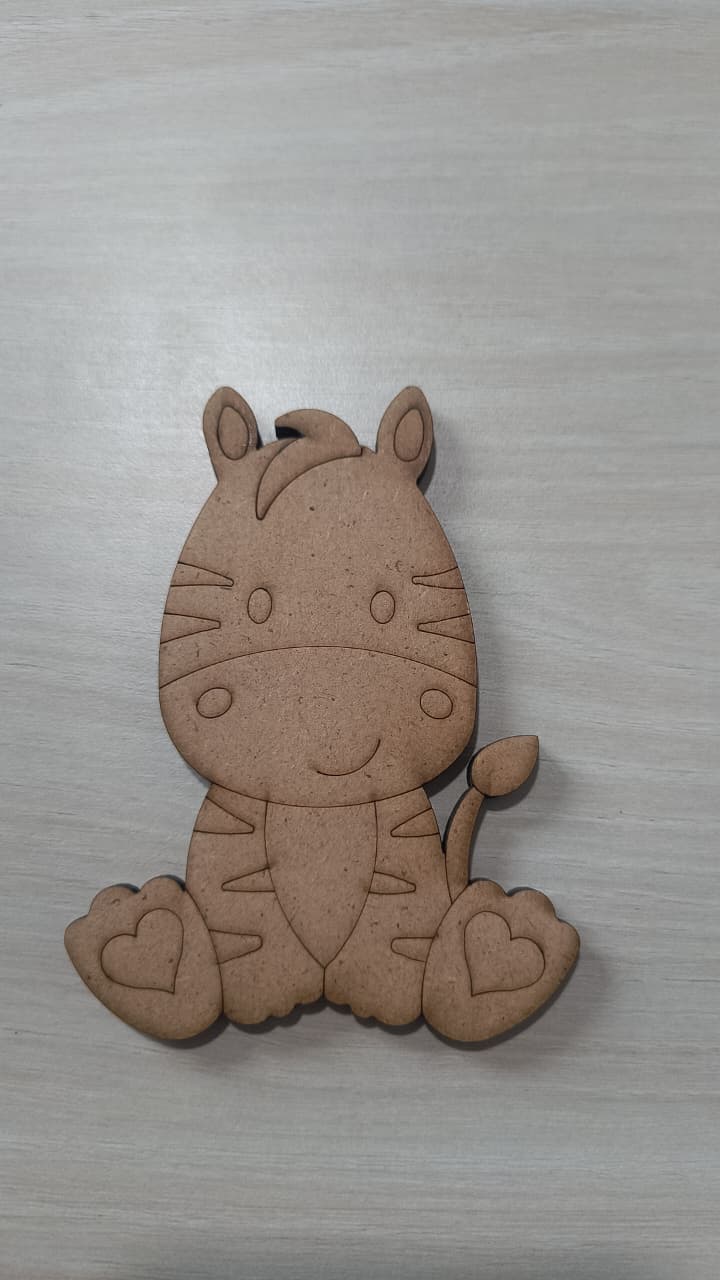 Wooden zebra cut-out to paint