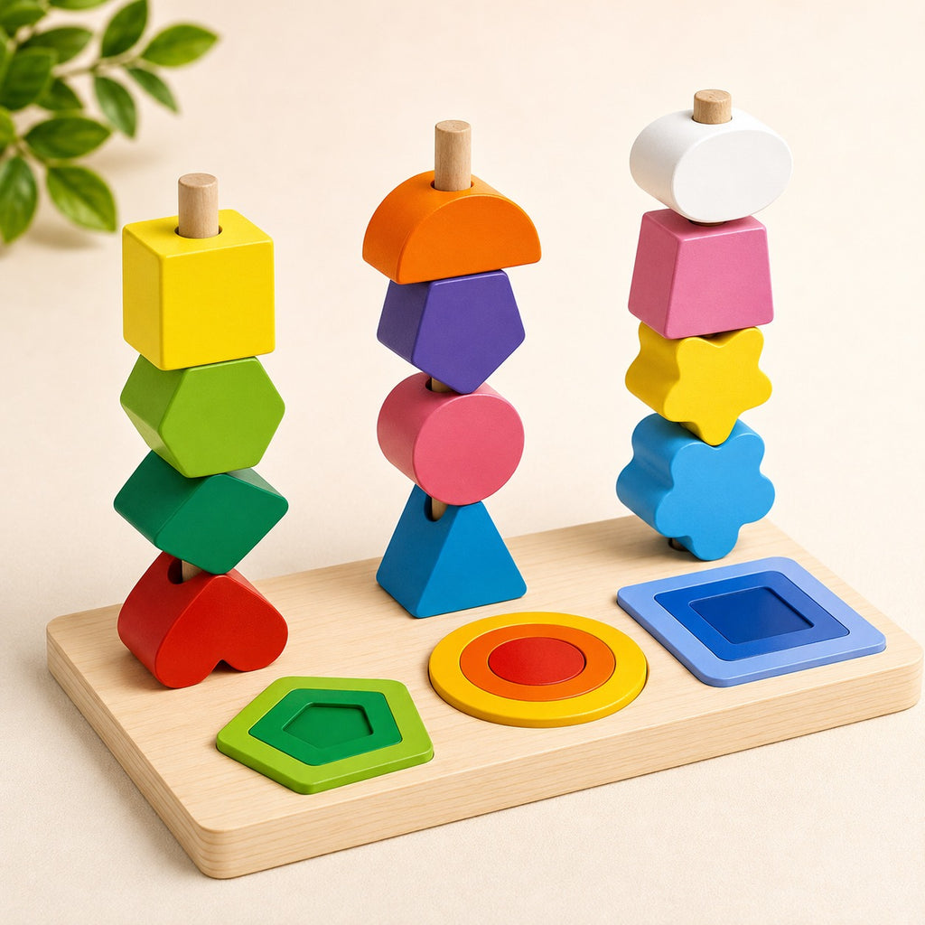Little Bear dress-up stacking game